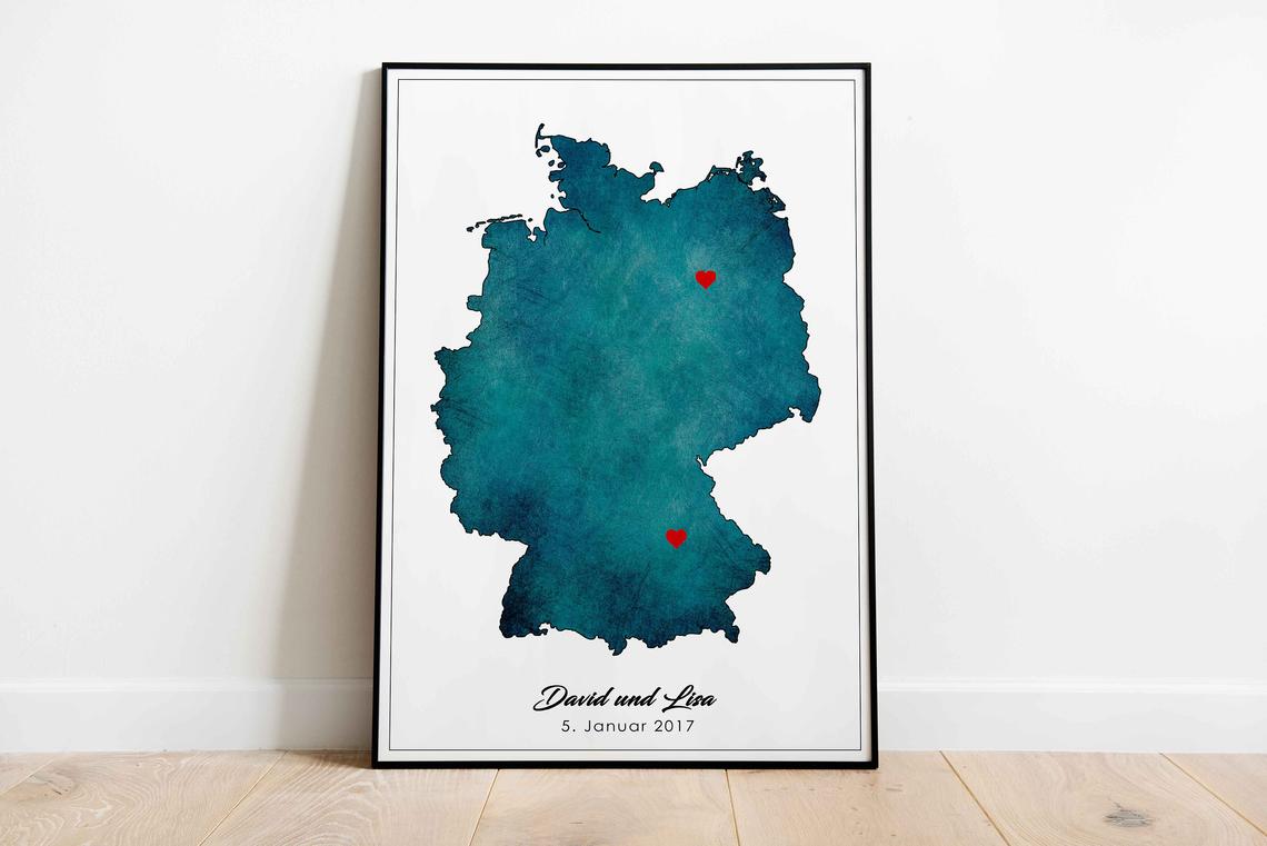 Poster "Liebeskarte Deutschland"