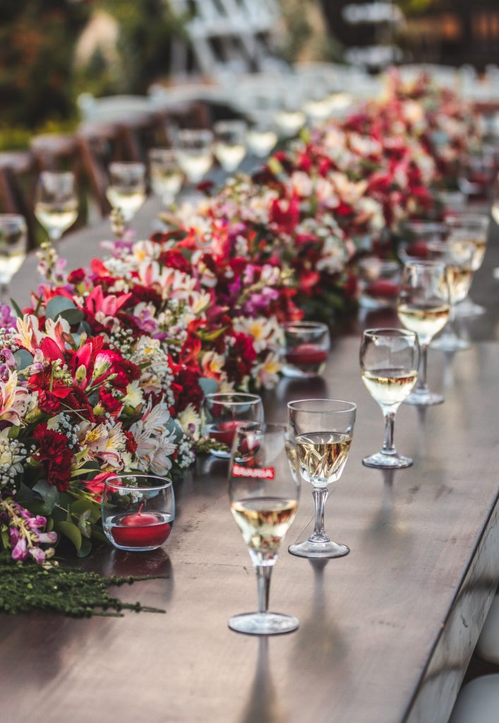 Tischdeko bei der Hochzeit 
