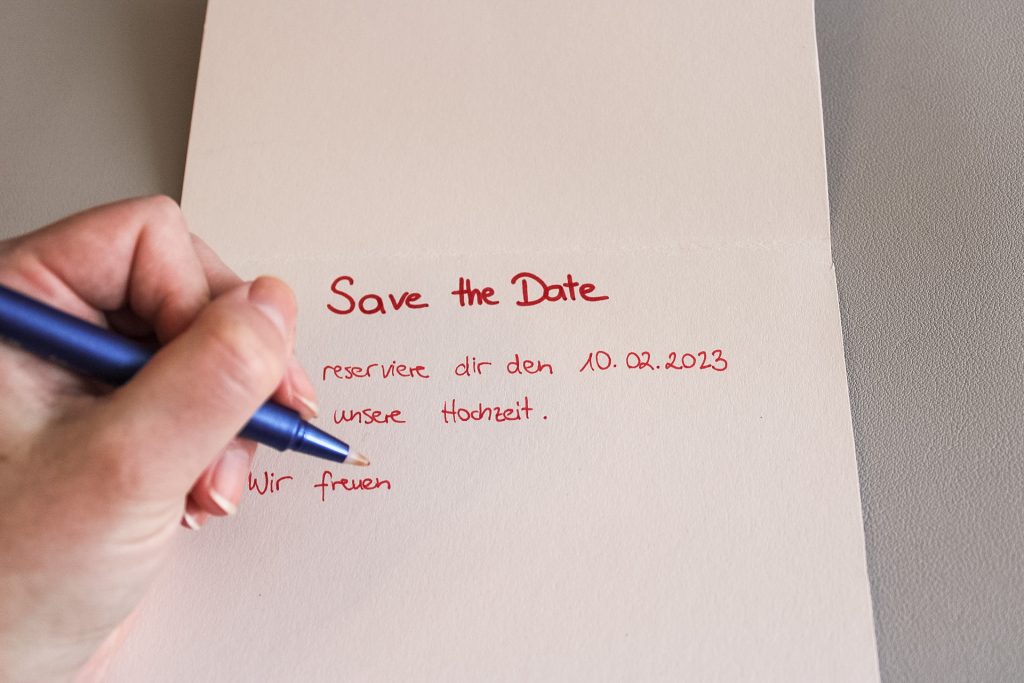 Hochzeits DIY Save the Date Karten
